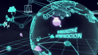 Technology cinematic background